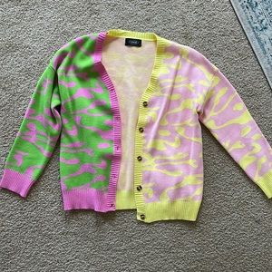 Cider pattern oversized cardigan